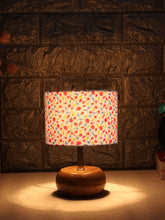 Multicolor Cotton Shade with Wood Lamp Base (YK)